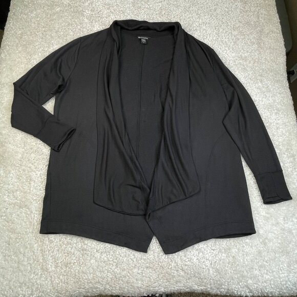 Athleta Pranayama Restore Wrap Cardigan Sweater Black NWOT - Picture 2 of 8